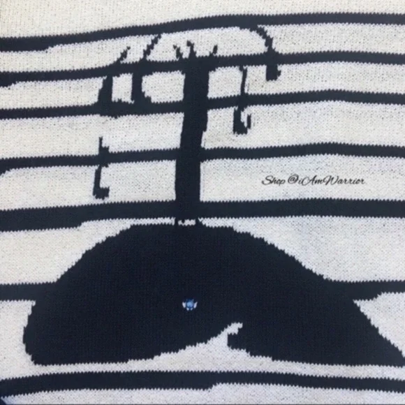 St. John Collection santana knit whale motif collared sweater *shop@iamw…